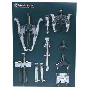 PULLER BOARDS 084905 Mechanical Combination Puller & Separator Kit Makes 9 mechanical or leg pullers and separator On metal storage/display panel complete with hooks Thin jaws enable access where