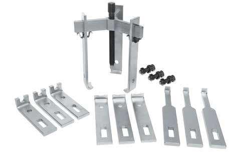 bolted together to extend reach Four different leg shapes to cover wide application Available as twin or triple puller kit