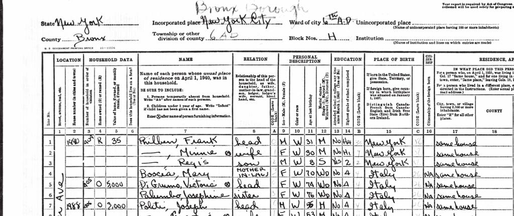 Use this information to help you pinpoint your family in the 1930 census as well. A.