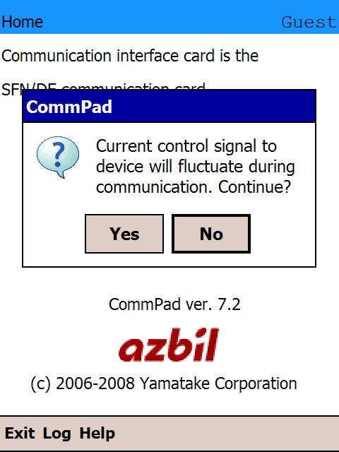 Yamatake Corporation Appendix-A (3) Confirm that no problems will occur even if the current signal fluctuates, and tap