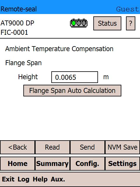 Yamatake Corporation Appendix-A (5) The calculated distance between the flanges is displayed. If the value is acceptable, tap [Send]. (6) A confirmation message appears. Tap [Yes].