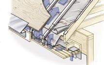 Wrap Tyvek AtticWrap TM around the rafter tails and back to the wall HIP RAFTER VENTING METHOD STEP ONE Cross-lap Tyvek AtticWrap TM over hip: Cross-lap courses of DuPont TM Tyvek AtticWrap TM a