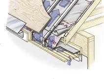 INTAKE VENT AND EAVE SEALING DETAILS - RAFTER CAP METHOD Install blocking and nailers before wrapping the eaves with DuPont TM Tyvek AtticWrap TM.
