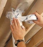 Tyvek AtticWrap TM can be directly sealed to pipes or ducts that penetrate the roof plane and do not carry heated exhaust.