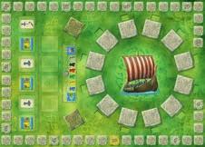 Vikings pictured on her Mainland (as pictured on the right). When playing with less than 4 players, the leftover Starting tiles are removed from the game. Each player receives a supply of gold.