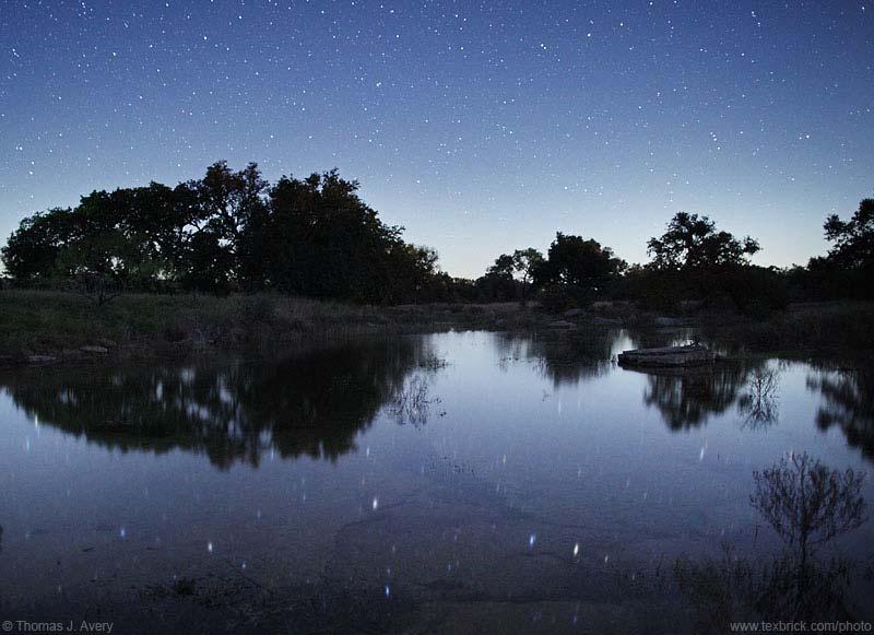 Page 10 of 32 Water and Stars Just Before Moonrise, Texas Hill Country (Nov. 2009) Sky: 24mm, 25 seconds, f/2.0, ISO 3200 Foreground: 24mm, 30 seconds, f/1.8, ISO 6400 2.