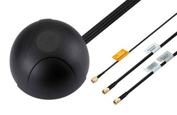 3-in-1 GPS-GLONASS & Two Cellular (3G/4G/LTE) Screw-mount Antenna with 3M Cables Part # 170653-000 Cable, adapter, and mounts (pole not included) Includes 3m low loss CFD200 cable on cellular and