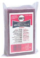 reusable, maroon Use Waterproof Abrasive Pads to remove oxidation, rust and scale from metal surfaces prior to painting; to clean pipe threads for application of thread