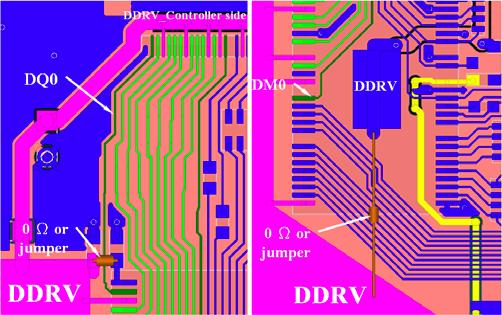 Ansoft SIwave TM, a full-wave electromagnetic simulator [5], was used to simulate S-parameters for signal traces DQ0-7, DM0, and DQS0 up to 4 GHz in the 2-layer PCBs with and without the slotted