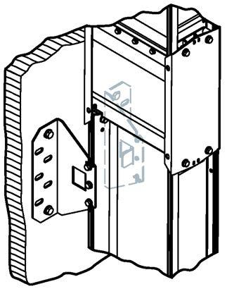 3.4 Attaching fixing elements 3.4.5 Fixing brackets with fixed point for vertical installation Figure 3-14 Fixing brackets with fixed point for vertical installation Figure 3-15 Mounting the fixing
