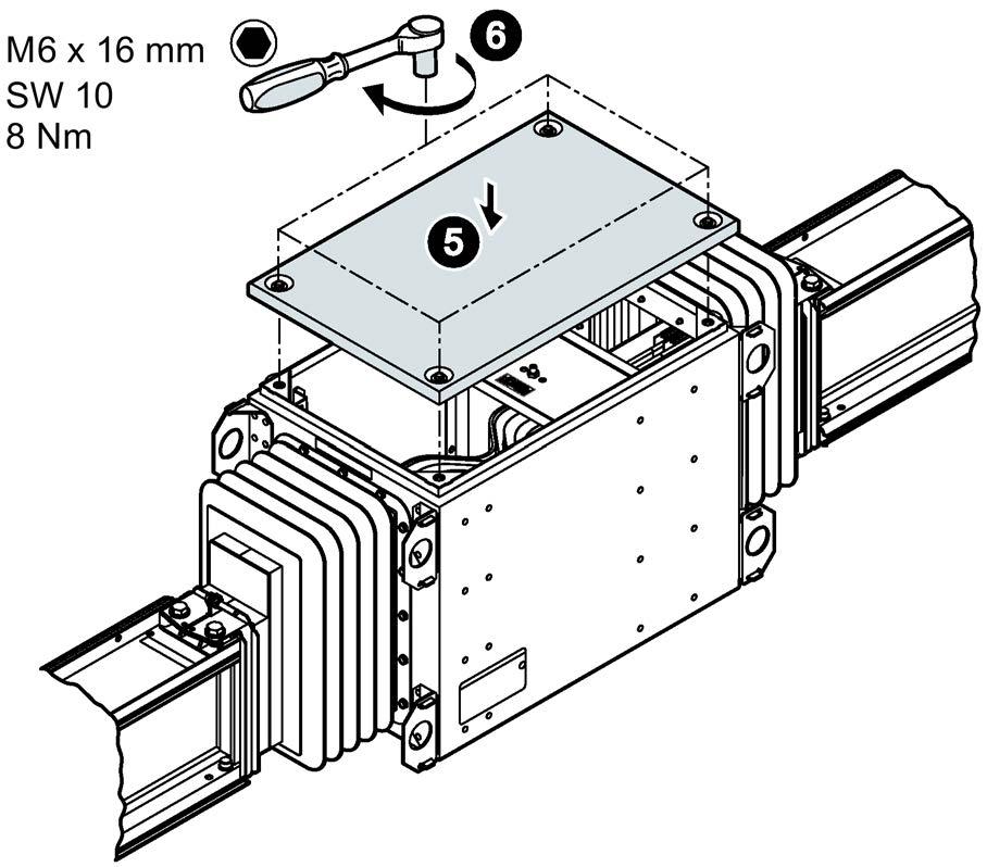 3.6 Expansion unit Figure 3-26 Mounting the expansion unit - Figure 9 Remove the adjustment screws from the expansion element to