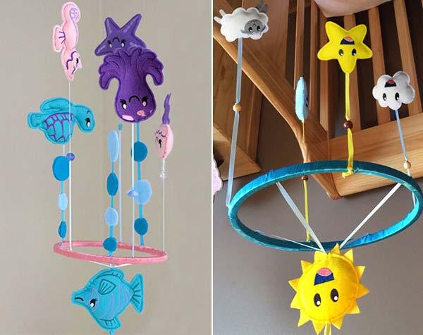 Sweet Dreams Mobile Give any nursery a bright and cheery update with an adorable baby mobile! Too-cute sleep and sea life motifs hang from these precious mobiles.