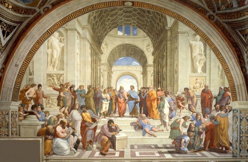 Raphael, School of Athens, 1510-11 Linear Perspective Linear Perspective creates the illusion of Depth, Spatial Organization and Focus on a two dimensional Picture Plane.