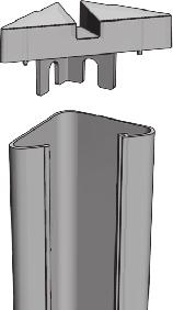 Attach one of the four corner posts and its top cover to each corner of the structure using
