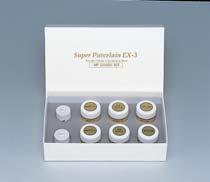 SUPER PORCELAIN EX-3 KIT SUPER PORCELAIN EX-3 KIT contains the same items as the FULL KIT excluding the powdered OPAQUE porcelain. The purchase of PASTE OPAQUE EX-3 is highly recommended.