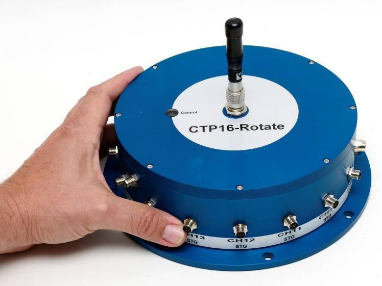 CTP16-Rotate Transmitting Unit Technical Data (Encoder) Encoder in IP65 Aluminum housing System Parameters ENCODER: Channels: 16 Resolution: Line-of-sight distance: Powering: Power consumption: