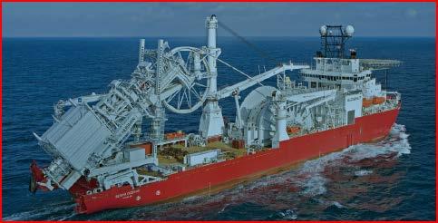 Reeled Pipelay Fram FPSO to Curlew deep Gas Diverter 14 x 20km X65 gas export line