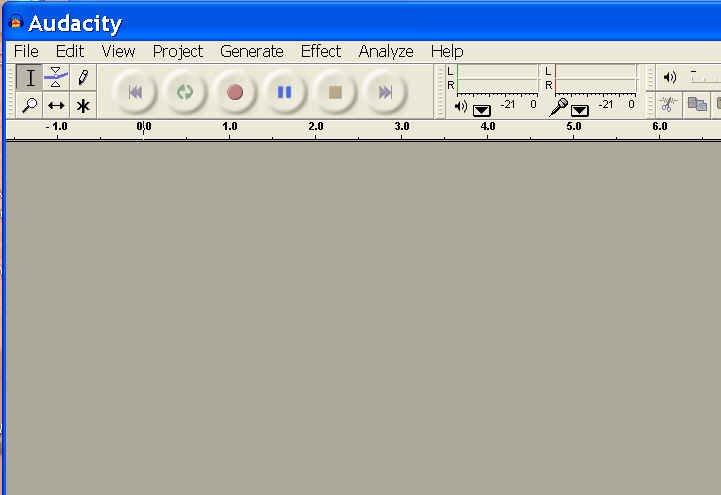 Load a file into the first track in Audacity When you start