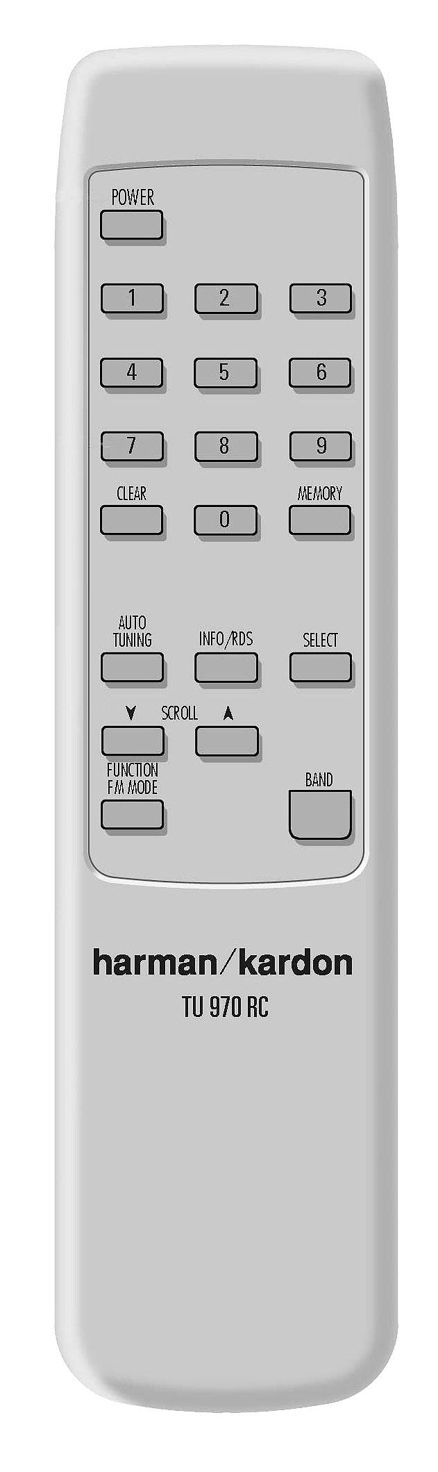 Remote Control Functions 0 Standby/Power On: Press this button to turn on the TU 970; press it again to turn the unit off (to Standby).