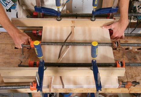 the waste, and flush-trims it on the router table