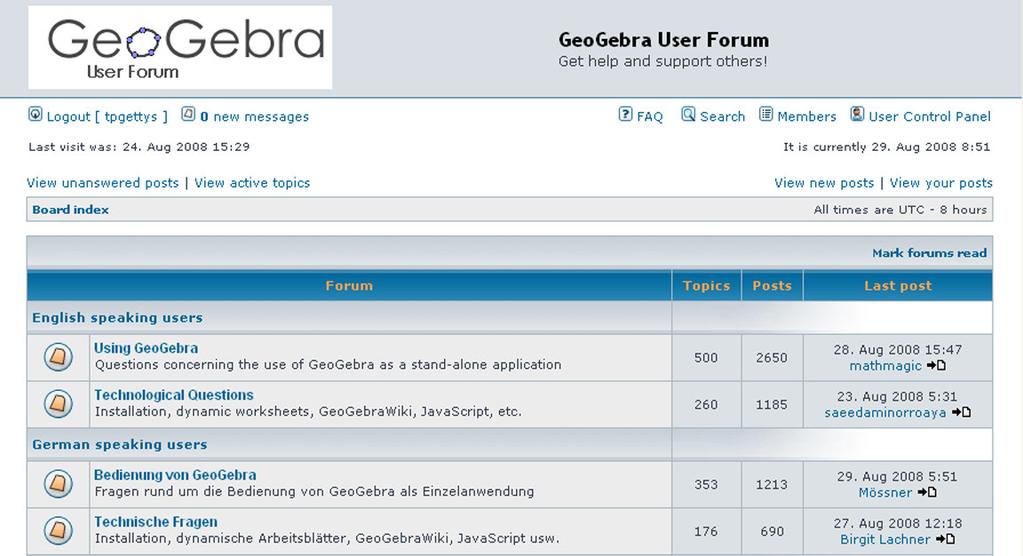 page User Forum Wiki User