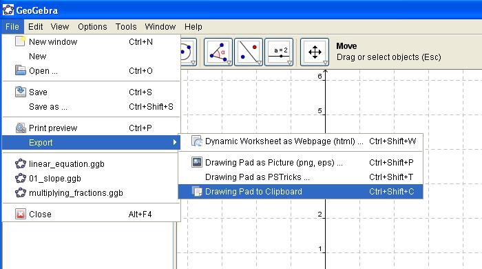 Adding a Drawing to a Document Click on File, Export, Drawing