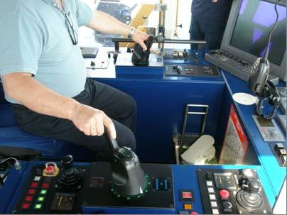 Onboard Svitzer M class tugs Close up photo of push buttons for