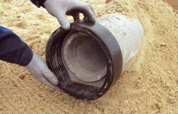 placed onto the existing concrete pipe with