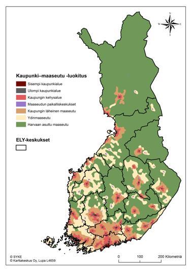 Urban and Rural Areas in Finland 2014-2020