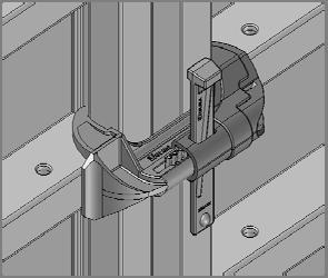 2.2.8 UNIVERSAL HINGE CORNER 2.2.12 ADJUSTABLE CLAMP These elements are used to provide a solution for pilasters (in the middle of the walls and in corners) and wall thickness changes.