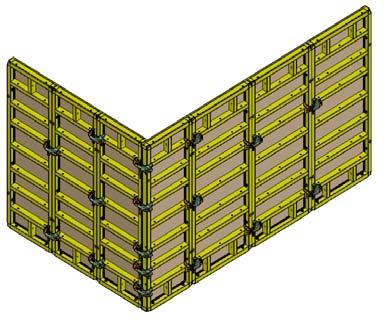 panels' perimeter profiles. The panel connection at the edge is secured using the ADJUSTABLE CLAMP. 7 clamps in 10 height 5 clamps in 8 height 3 clamps in 4 height.