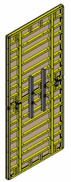 3.1.1.2 Fixed clamp As a general rule, the vertical joints between panels are connected with the following minimum number of fixed clamps: *Panel height 10 : 4 Clamps in each joint *Panel height 8 :