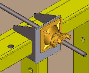 The TAPER TIES should be inserted through the COMPENSATION TUBES instead of passing through the panels.