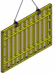 The maximum distance between two POST BRACKETS is 6. This element is an auxiliary component for lifting one panel or gangs using a crane.