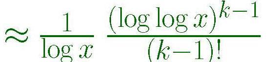 Now replace N by log x, to guess: Proportion of
