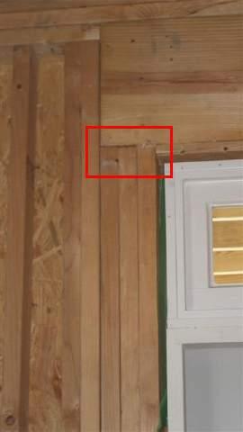(3) Header-to-stud framing was not done tightly