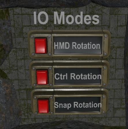 Headset rotation Rotation is controlled by headset orientation. Controller rotation Rotation is controlled by controller orientation. Recommended for sitting experiences.