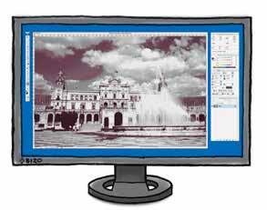 It is necessary to select a monitor depending on your color management method Adobe RGB or srgb. Smooth gradations Gradation is used in photo data to express color shading and a sense of depth.