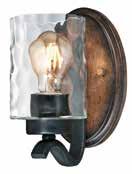 36" Use (3) Medium (E26) Base Lamps, Finish * 63316 1 Light Wall Textured Iron
