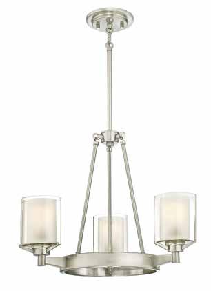 99" Use (2) Medium (E26) Base Lamps, * 63310 2 Light Wall with Frosted Glass Inner and Clear Glass Outer