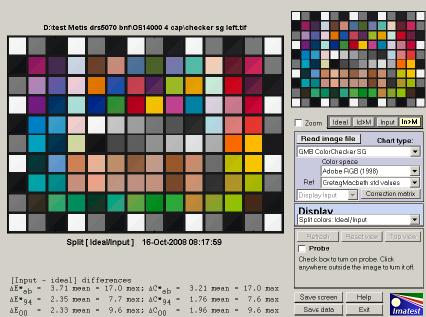 Color Accuracy Is tested with a reference target e.g. UTT, IT8, GretagColorCheckerSG.