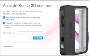 com to register your scanner and to download your Sense Software.
