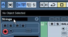 Creating an Instrument Track 3. Make sure the Inspector is shown. 4. Click in the name field of the instrument track.