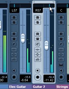 Setting Pan! Load the project called Mixing 2 found in the Tutorial 4 folder. 1. Setting the pan for each track moves its position in the stereo mix.
