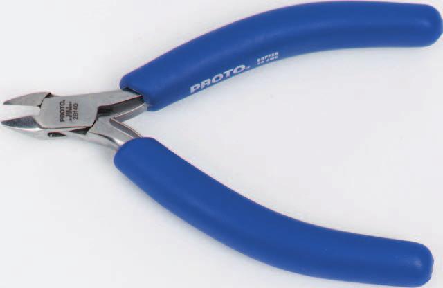 ELECTRONIC PLIERS Flush Semi-Flush Standard TAPERED RELIEVED HEAD CUTTERS Wire Capacity of Cut A B C D Copper Hard 2840 Flush 4