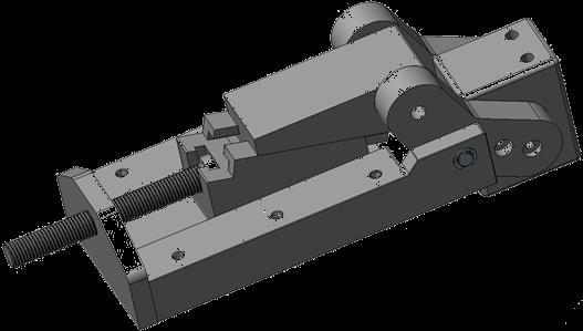 Fig-15: Isometric view of mechanism (other side). 6. RESULTS The prototype which is made of aluminium weights 8.2 kg was tested with a virtual plough (L shaped rod) and a C shape section.