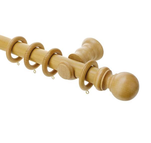 28mm All 28mm poles are available in the 120 150 180 200 240 300 360cm The classic ball finial which makes up the Woodline and Honister ranges is delivered with a different finish for each range to