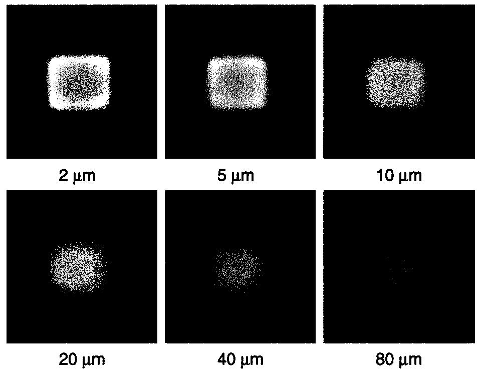 496 IEEE TRANSACTIONS ON MICROWAVE THEORY AND TECHNIQUES, VOL. 49, NO. 3, MARCH 2001 (a) Fig. 9. Intensity images in the reflection mode when the probe-to-object separation was varied.