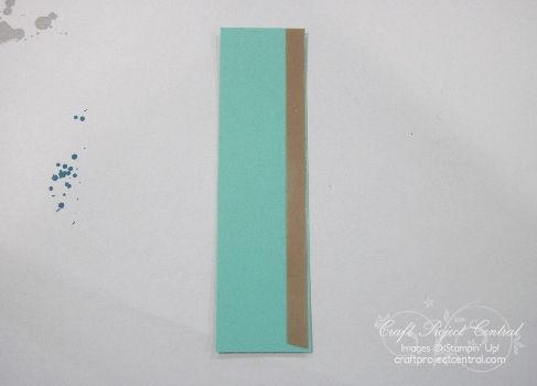 side (Step 15b). Use Paper Snips to trim the ribbon even with the ends of the card stock. Adhere this layer onto the card front with Stampin Dimensionals (Step 15c).