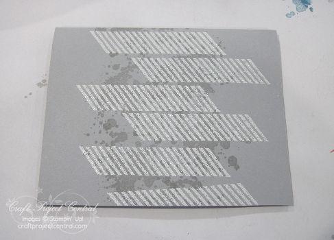 Step 17 Step 18 Use Anywhere Glue Stick to adhere the Silver Glimmer Paper to the Coastal Cabana card stock strip.